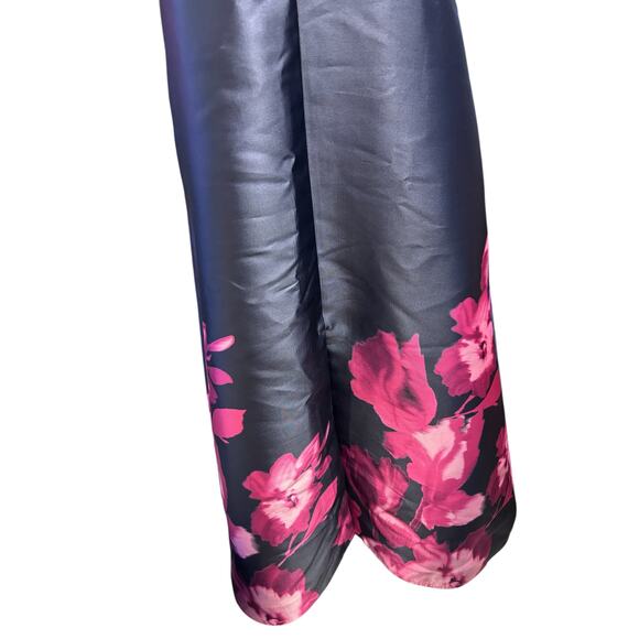 Kay Unger Delfina Statement Sleeve Gown Midnight Pink Zinnia Size 16 NWT - Picture 6 of 12